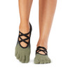 Full Toe Elle - Grip Socks in Olive Ombre