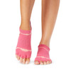 ToeSox Half Toe Low Rise - Grip Socks in Hot Pink Stripe Tie Dye