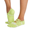 ToeSox Full Toe Elle - Grip Socks in Lime Tie Dye Stripe
