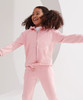 Kids TriDri® recycled cropped oversize full-zip hoodie