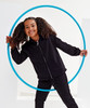 Kids TriDri® recycled cropped oversize full-zip hoodie