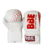 BBE White PVC Sparring Boxing Gloves - 8oz