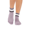 Full Toe Melody - Grip Socks in Lavender Mist Stripe Full Toe Melody - Grip Socks in Lavender Mist Stripe