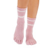 Full Toe Crew - Grip Socks in Camellia Heather Full Toe Crew - Grip Socks in Camellia Heather