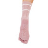 Full Toe Crew - Grip Socks in Camellia Heather Full Toe Crew - Grip Socks in Camellia Heather