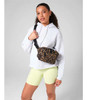 Leopard Print Fabric Crossbody Bag With Adjustable Strap Small Women's Handbag