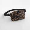 Leopard Print Fabric Crossbody Bag With Adjustable Strap Small Women's Handbag