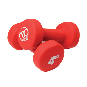 4kg Neoprene Dumbbells - Red (Pair)