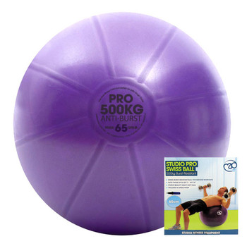 Studio Pro 500kg Swiss Ball & Pump - 65cm