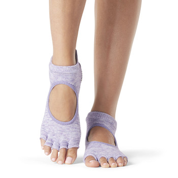 ToeSox Half Toe Bellarina - Grip Socks In Heather Purple