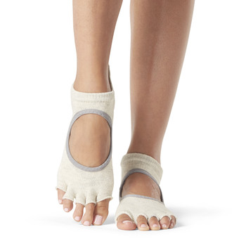 ToeSox Half Toe Bellarina - Grip Socks In Oatmeal