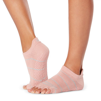 ToeSox Half Toe Low Rise - Grip Socks In Champagne