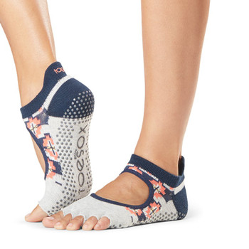 ToeSox Half Toe Bellarina - Grip Socks In Yonder