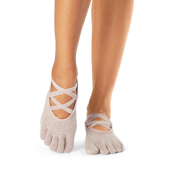 ToeSox Full Toe Elle - Grip Socks in Primrose