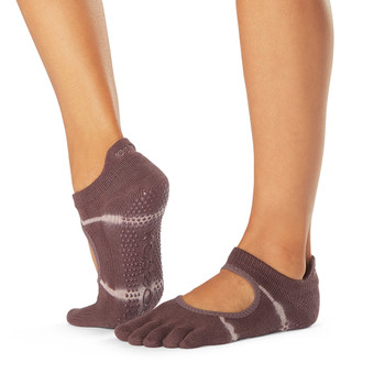 ToeSox Full Toe Bellarina - Grip Socks in Quartz Wave Stripe