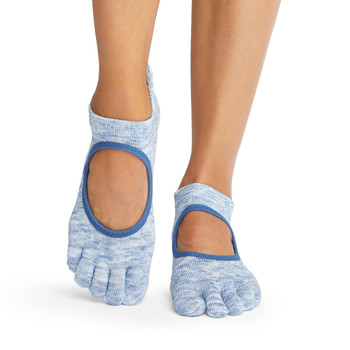 ToeSox Full Toe Bellarina - Grip Socks in Deep Sea