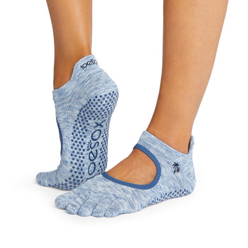 ToeSox Full Toe Bellarina - Grip Socks in Deep Sea