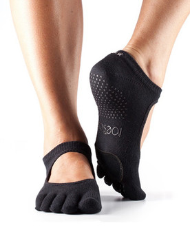 ToeSox Plie Dance Socks - Full Toe in Black