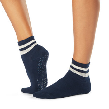 Tavi Aria - Grip Socks in Indigo Stripe