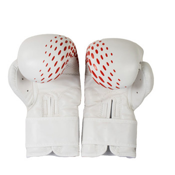 BBE White PVC Sparring Boxing Gloves - 8oz