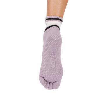 Full Toe Melody - Grip Socks in Lavender Mist Stripe Full Toe Melody - Grip Socks in Lavender Mist Stripe