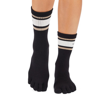 Full Toe Crew - Grip Socks in Oat Stripe Full Toe Crew - Grip Socks in Oat Stripe