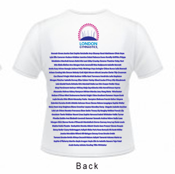 T Shirt London Gymnastics Club and Regional Grades 2020 T Shirt London Gymnastics Club and Regional Grades 2020