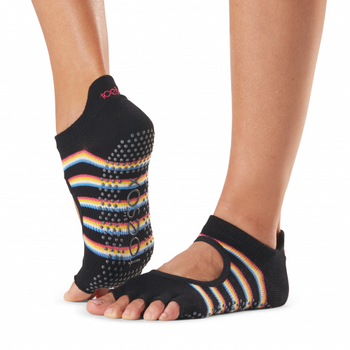 ToeSox Half Toe Bellarina - Grip Socks In Mystique
