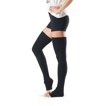 ToeSox Dance Socks - Thigh High Leg Warmers In Black