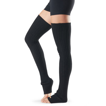 ToeSox Dance Socks - Thigh High Leg Warmers In Black
