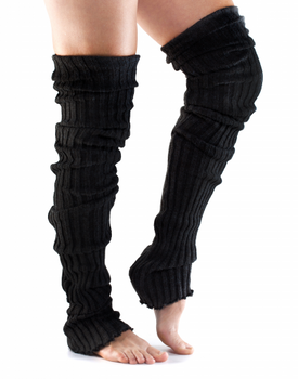 ToeSox Dance Socks - Thigh High Leg Warmers In Black
