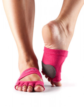 ToeSox Releve Dance Socks - Half Toe In Fuchsia