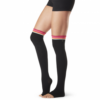 ToeSox Olivia Dance Socks - Thigh High Leg Warmers In Rocket
