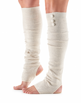 ToeSox Rae Dance Socks - Open Heel Leg Warmers In Vanilla