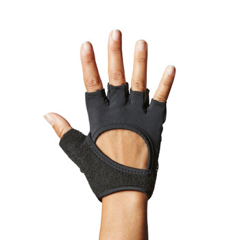 Tavi Noir Half Finger Grip Gloves In Ebony