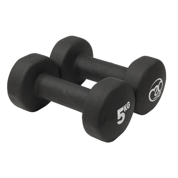 5kg Neoprene Dumbbells - Black (Pair)