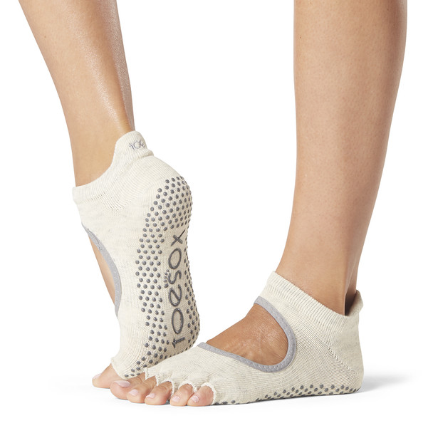 ToeSox Half Toe Bellarina - Grip Socks In Oatmeal