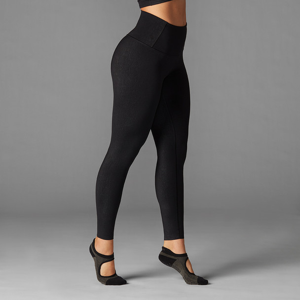 Tavi Apparel High Waisted 7/8 Tight In Ebony Python