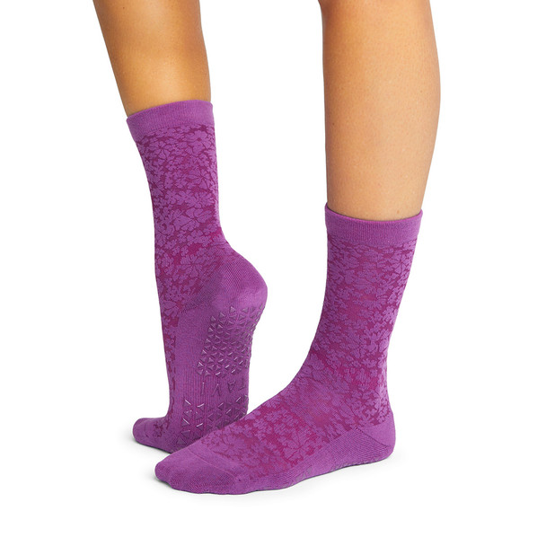 Tavi Jess - Grip Socks in Violet Floral