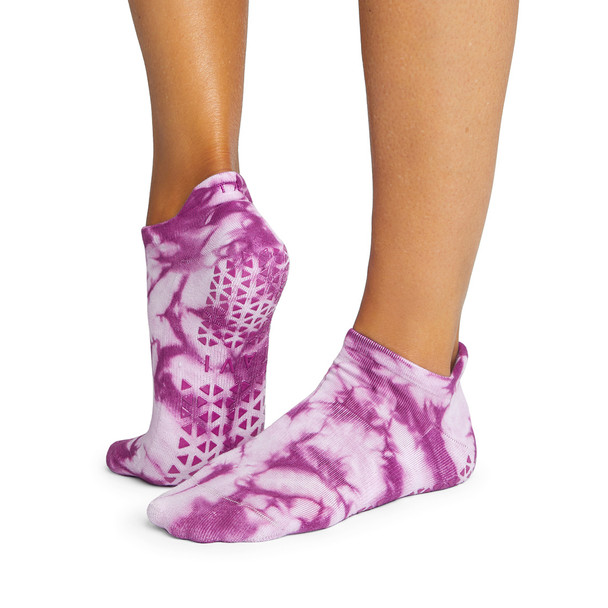 Tavi Savvy - Grip Socks in Violet Tie Dye