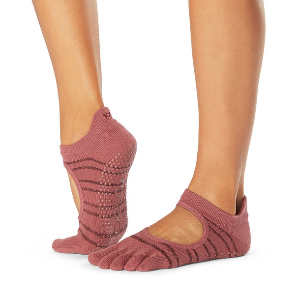 ToeSox Full Toe Bellarina - Grip Socks in Mesa
