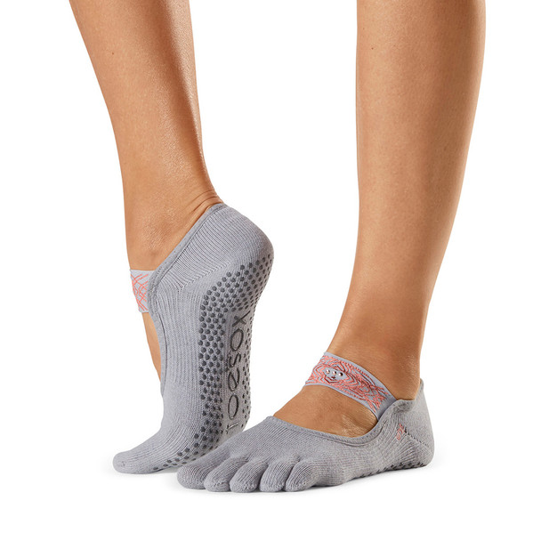 ToeSox Full Toe Mia - Grip Socks in Crystalline