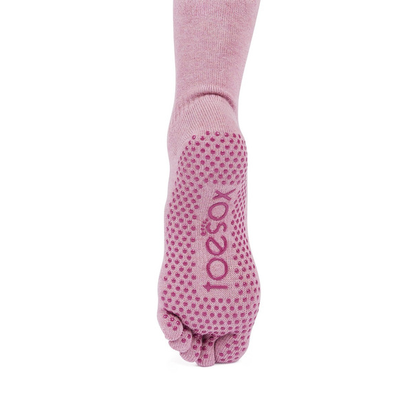 Full Toe Knee High - Grip Socks in Wineberry Heather Full Toe Knee High - Grip Socks in Wineberry Heather
