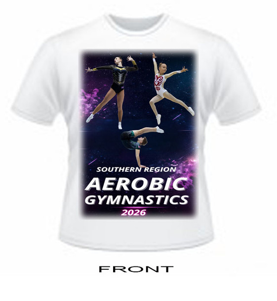 Copy of T Shirt Southern Region Aerobic Championships 26 27th April