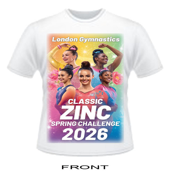 T Shirt London Gymnastics Zinc Classic Spring Challenge  2nd 3rd May