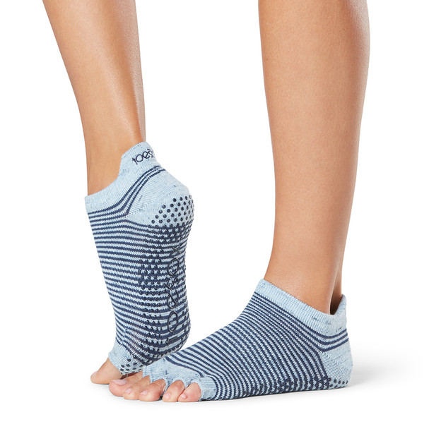 ToeSox Half Toe Low Rise - Grip Socks In Bluebell