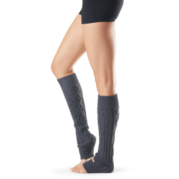 ToeSox Dance Socks - Knee High Leg Warmers In Charcoal ToeSox Dance Socks - Knee High Leg Warmers In Charcoal