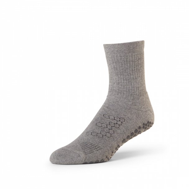 Base 33 Crew Grip Socks In Grey