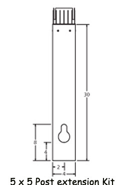 5 x 5 Post Extension Kit