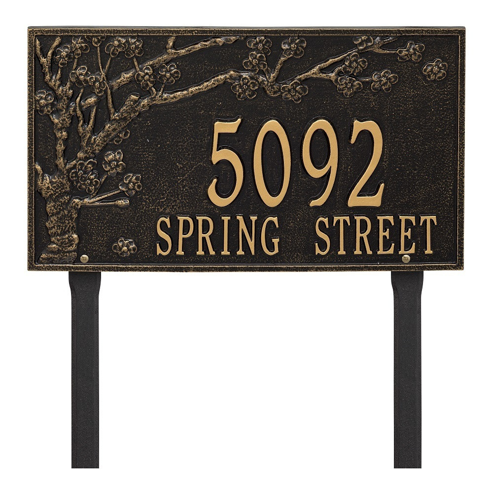 Two Lines Lawn Address Plaques